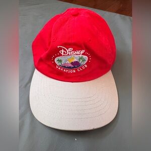 Disney Red and Tan Vacation Club Hat vintage